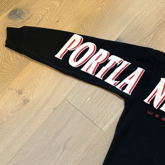 Unk Portland Trail Blazers Black Hoodie L Print NBA - Picture 5 of 14